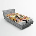thumbnail image 1 of Ambesonne Tree Fitted Sheet, Spring Season Tree Leaves, Twin XL Size, Multicolor, 1 of 2