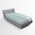 thumbnail image 1 of Ambesonne Tree Fitted Sheet, Stars Moon Pastel Colored, Twin Size, Almond Green White, 1 of 3