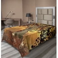 thumbnail image 1 of Ambesonne Tree Flat Sheet, Earthy Color Tones Composition, TwinXL Size, Amber Fawn Burgundy, 1 of 1