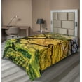 thumbnail image 1 of Ambesonne Tree Flat Sheet, Large Maple with River, Twin Size, Green Yellow, 1 of 1