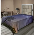 thumbnail image 1 of Ambesonne Tree Flat Sheet, Milky Way Stars Space, TwinXL Size, Purple Dark Green, 1 of 1