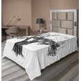thumbnail image 1 of Ambesonne Tree Flat Sheet, Olive Tree Retro Nature, Twin Size, Black White, 1 of 1