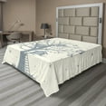 thumbnail image 1 of Ambesonne Tree Flat Sheet, Owls with Little Tree Houses, Queen Size, Ivory and Blue Grey, 1 of 1