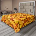 thumbnail image 1 of Ambesonne Tree Flat Sheet, Shady Fall Oak Maple Leaf, Full Size, Earth Yellow Marigold, 1 of 1