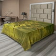 thumbnail image 1 of Ambesonne Tree Flat Sheet, Tiny Tree with Lobed Leaf, Queen Size, Brown Olive Green, 1 of 1