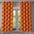 thumbnail image 1 of Ambesonne Tree Grommet Curtain, Abstract Forest Modern Art, 50" x 63", Orange Chestnut Brown, 1 of 6