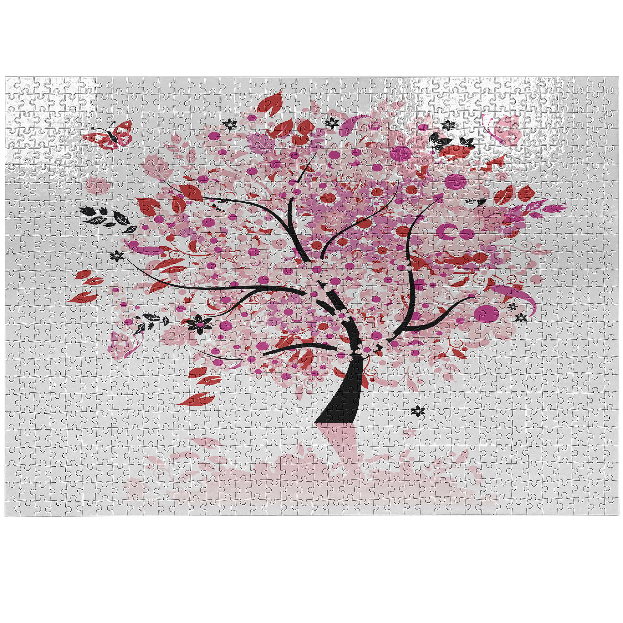 Ambesonne Tree Jigsaw Puzzle Durable Cardboard, Abstract Tree and