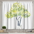 thumbnail image 1 of Ambesonne Tree Kitchen Curtains, Blooming Spring Branch, 55"x45", Pale Yellow Dark Blue, 1 of 1