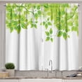 thumbnail image 1 of Ambesonne Tree Kitchen Curtains, Leaves Spring Art, 55"x45", Green White, 1 of 3