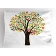 thumbnail image 1 of Ambesonne Tree Pillow Sham, Autumnal Leaves Forest Flora, 26" X 20", Multicolor, 1 of 2