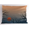 thumbnail image 1 of Ambesonne Tree Pillow Sham, Sunrise Branches Misty Sky, 36" X 20", Slate Blue Orange Peach, 1 of 2