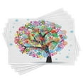 thumbnail image 1 of Ambesonne Tree Place Mats Set of 4, Blooming Flowers Heart, Standard Size, Multicolor, 1 of 6