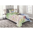 thumbnail image 1 of Ambesonne Tree Quilted Bedspread Set 2 Pcs, 4 Seasons Colorful, Twin Size, Multicolor, 1 of 3