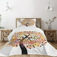 thumbnail image 1 of Ambesonne Tree Quilted Bedspread Set 2 Pcs, Spring Season Tree Leaves, Twin Size, Multicolor, 1 of 3