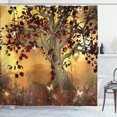 thumbnail image 1 of Ambesonne Tree Shower Curtain, Earthy Color Tones Composition, 69"Wx75"L, Amber Fawn Burgundy, 1 of 3