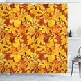 thumbnail image 1 of Ambesonne Tree Shower Curtain, Shady Fall Oak Maple Leaf, 69"Wx70"L, Earth Yellow Marigold, 1 of 3