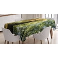 thumbnail image 1 of Ambesonne Tree Tablecloth Rectangular Table Cover, Forest Autumn Growth Eco, 52"x70", Dark Brown Pale Green, 1 of 4