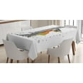 thumbnail image 1 of Ambesonne Tree Tablecloth Rectangular Table Cover, Girl Pug Hugging a Tree, 60"x84", Multicolor, 1 of 4