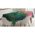 thumbnail image 1 of Ambesonne Tree Tablecloth Rectangular Table Cover, Red Leaf Maple in Garden, 52"x70", Green, 1 of 4