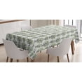 thumbnail image 1 of Ambesonne Tree Tablecloth Rectangular Table Cover, Swirled Lines Botanical, 60"x90", Black Green White, 1 of 4