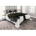 thumbnail image 1 of Ambesonne Tree of Life Quilted Bedspread Set 3 Pcs, Digital Fruit Tree, Queen Size, Brown Green, 1 of 3