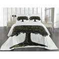 thumbnail image 1 of Ambesonne Tree of Life Quilted Coverlet 3 Pcs, Digital Fruit Tree, King Size, Brown Green, 1 of 4