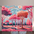 thumbnail image 1 of Ambesonne Trees Curtains 2 Panel Set, Surreal Forest Sky Painting, 108" x 96", Pink Coral Blue Grey, 1 of 2