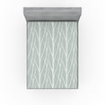 thumbnail image 1 of Ambesonne Trees Fitted Sheet, Winter Forest Woods Pattern, Full Size, Coconut and Almond Green, 1 of 5