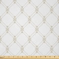 thumbnail image 1 of Ambesonne Trellis Fabric by the Yard Microfiber, Dots and Floral Elements, 2 Yards, Dusk and White, 1 of 1