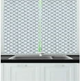 thumbnail image 1 of Ambesonne Trellis Kitchen Curtains, Lattice Like Nostalgic, 55"x39", Pale Blue White, 1 of 2