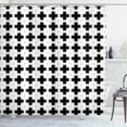 thumbnail image 1 of Ambesonne Trellis Shower Curtain, Dark Plus and White Squares, 69"Wx70"L, Charcoal Grey and White, 1 of 3