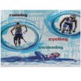 thumbnail image 1 of Ambesonne Triathlon Jigsaw Puzzle Durable Cardboard, Running Cycling Swimming, 1000 pcs, Sky Blue and Multicolor, 1 of 6