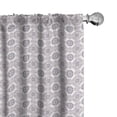 thumbnail image 1 of Ambesonne Tribal Window Curtains, Geometric Ethnic Drawing, Each 28" W x 95" L, Pale Mauve Grey and White, 1 of 4