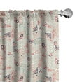 thumbnail image 1 of Ambesonne Tribal Window Curtains, Geometry Art Summer Tone, Each 28" W x 84" L, Grey Yellow Multicolor, 1 of 4