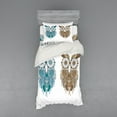thumbnail image 1 of Ambesonne Tribal Bedding Set 3 Pcs, Farsighted Birds, Twin, Cream White Teal, 1 of 2
