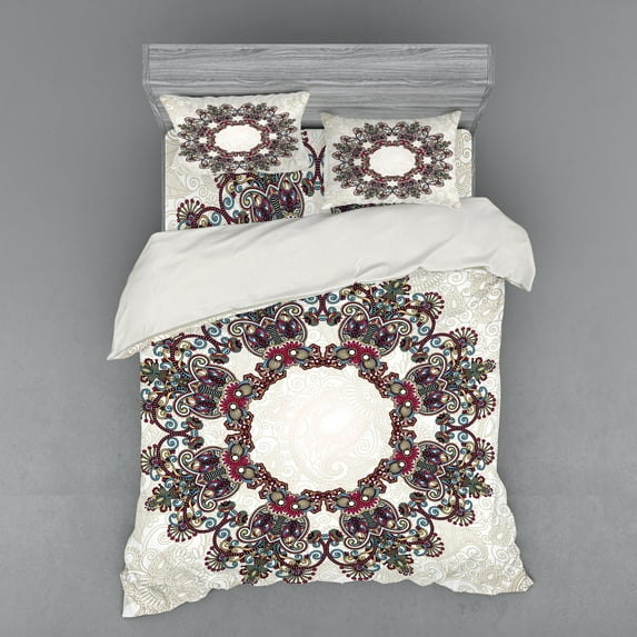 Ambesonne Tribal Bedding Set 4 Pcs, Aztec Mandala, Queen, Multicolor