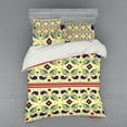 thumbnail image 1 of Ambesonne Tribal Bedding Set 4 Pcs, Peacock Pattern, Queen, Cream and Purple, 1 of 3