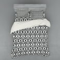 thumbnail image 1 of Ambesonne Tribal Bedding Set 4 Pcs, Sketchy Seem Rectangular, Queen, Black and White, 1 of 2