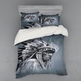 thumbnail image 1 of Ambesonne Tribal Bedding Set 4 Pcs, Tribe Chief Art, Queen, Grey Black White, 1 of 3