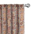 thumbnail image 1 of Ambesonne Tribal Curtains, Folkloric Cultural Items, Pair of 28"x95", Multicolor, 1 of 5