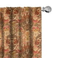 thumbnail image 1 of Ambesonne Tribal Curtains, Motif, Pair of 28"x63", Sand Brown Orange, 1 of 5
