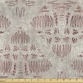 thumbnail image 1 of Ambesonne Tribal Fabric by the Yard Upholstery, Ethnic Art Stripe Pattern, 2 Yards, Dark Maroon and Pale Grey, 1 of 5