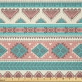thumbnail image 1 of Ambesonne Tribal Fabric by the Yard Microfiber, Aztec Art Style, 2 Yards, Cream Aqua and Peach, 1 of 2