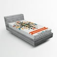 thumbnail image 1 of Ambesonne Tribal Fitted Sheet, Design and Words, Twin XL Size, Multicolor, 1 of 2