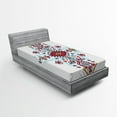 thumbnail image 1 of Ambesonne Tribal Fitted Sheet, Mexican Pattern, Twin XL Size, Multicolor, 1 of 2