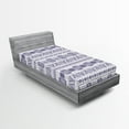 thumbnail image 1 of Ambesonne Tribal Fitted Sheet, Mexico Aztec Boho, Twin XL Size, Mauve White, 1 of 2