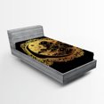 thumbnail image 1 of Ambesonne Tribal Fitted Sheet, Occult Art, Twin Size, Yellow and Black, 1 of 3