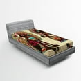 thumbnail image 1 of Ambesonne Tribal Fitted Sheet, Patterns Monkey, Twin Size, Multicolor, 1 of 2
