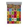 thumbnail image 1 of Ambesonne Tribal Fitted Sheet & Pillow Sham Set, Aboriginal Prehistoric, Full, Multicolor, 1 of 2