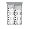 thumbnail image 1 of Ambesonne Tribal Fitted Sheet & Pillow Sham Set, Boho Arrows, Full, Black White, 1 of 2